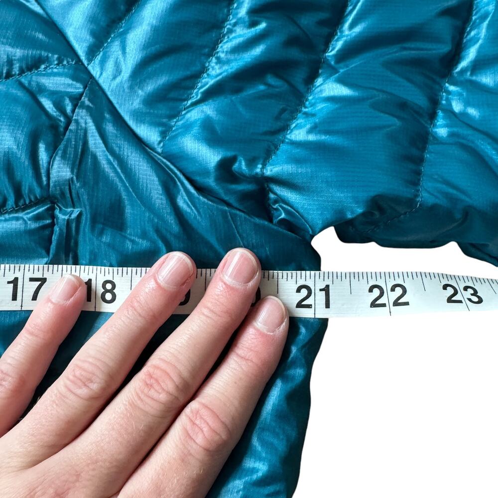 The North Face Down Puffer Coat Turquoise - Picture 10 of 12